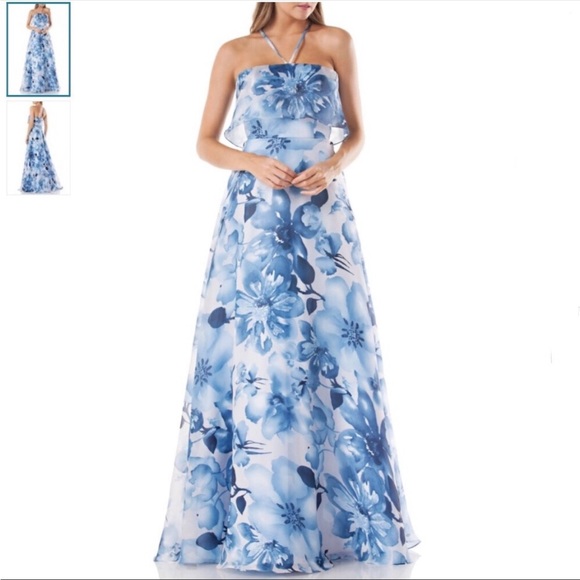 Carmen Marc Valvo Organza Ball Gown